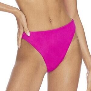 NEW Beach Riot High Waisted Swim Bikini Bottom Fuchsia Rose Pink Size XS